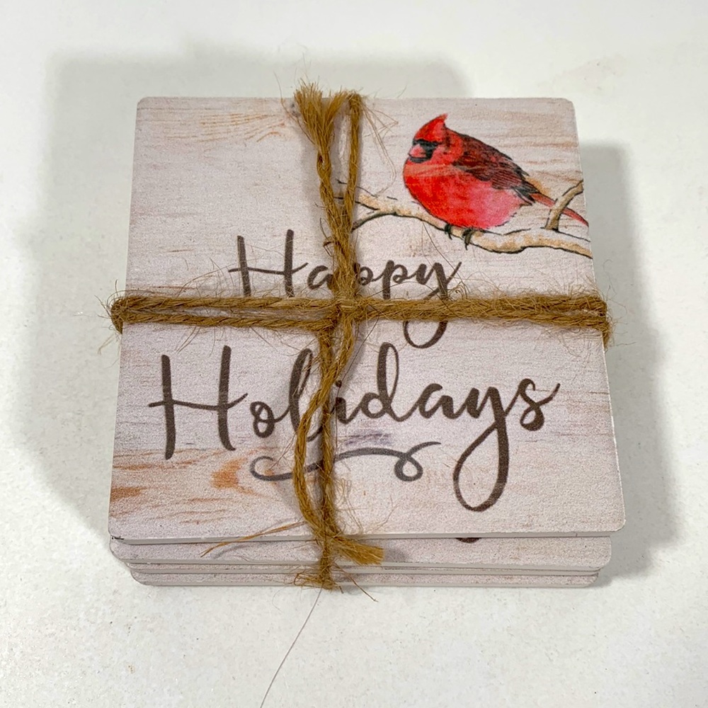 ✅P. Graham Dunn Absorbent ceramic coasters Set of 4